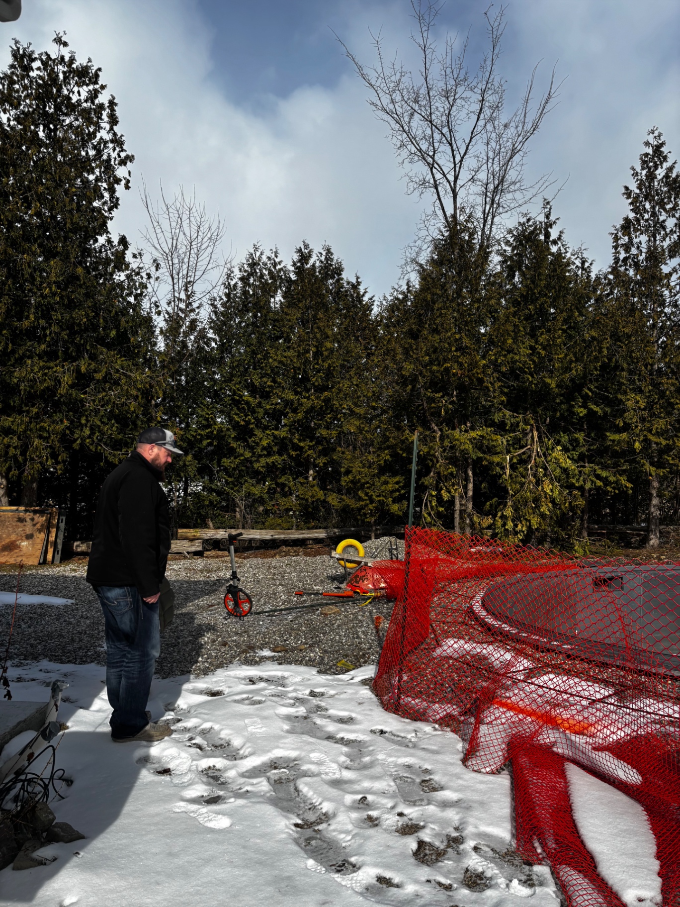 Early site walk-through in late winter
